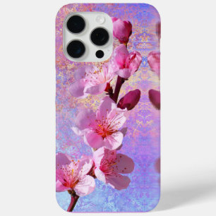 Funda Para iPhone 15 Pro Max Flores rosas de cerezo Abstract Estuche de teléfon