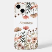 Flores salvajes de color rosa oscuro de Boho