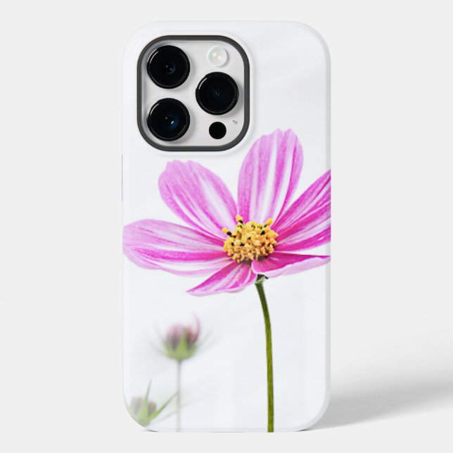 Funda De Case-Mate Para iPhone Flores salvajes rosadas (Reverso )
