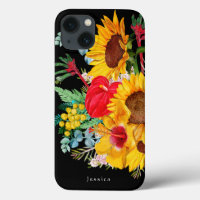 Flores salvajes tropicales de verano exótico