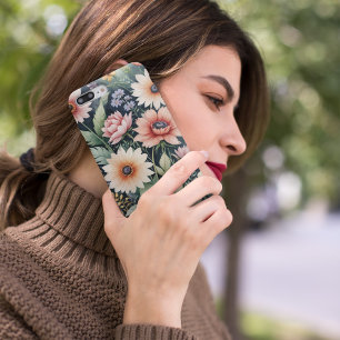 Funda Para iPhone 15 Pro Max Flores silvestres acuarela Fondo de escritorio Flo