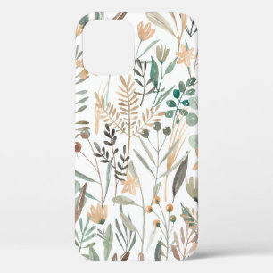Funda Para iPhone 12 Flores silvestres acuarela sin fisuras. Flores f