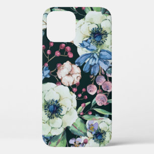 Funda Para iPhone 12 Flores silvestres anémicas: Patrón de acuarela de