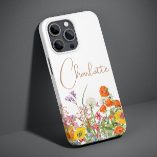 Funda Para iPhone 14 De Case-Mate Flores silvestres coloridas Nombre botánico del pa