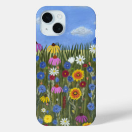 Funda Para iPhone 15 Flores silvestres con daisies