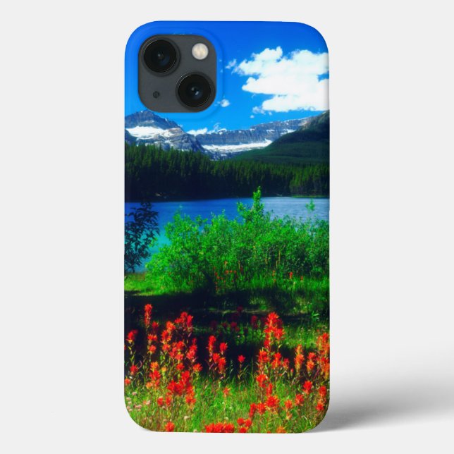 Funda De Case-Mate Para iPhone Flores silvestres de pincel indio (Reverso)