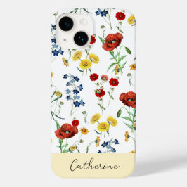Funda Para iPhone 14 De Case-Mate Flores silvestres elegantes y modernas nombran a l