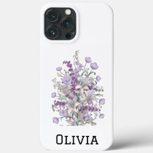 Funda Para iPhone 13 Pro Max Flores silvestres modernas elegantes lindas y senc