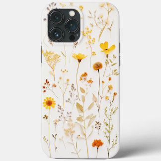 Funda Para iPhone 13 Pro Max Flores silvestres secas preprimidas de color de ag