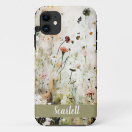 Funda Para iPhone 11 Flores silvestres Watercolor Magic