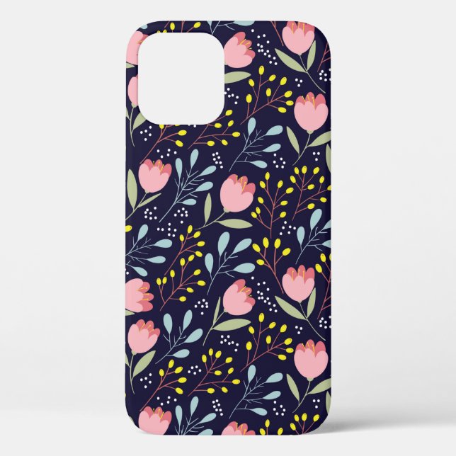 Funda De Case-Mate Para iPhone Flores sin costura (Reverso )