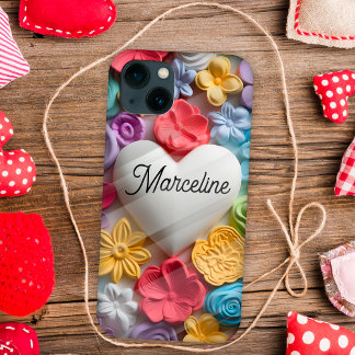Funda Para iPhone 13 Flores tridimensionales y grandes personalizados d