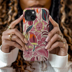 Funda Para iPhone 15 Flores tropicales
