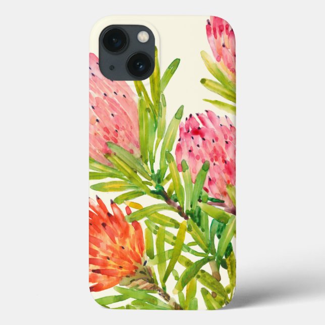 Funda De Case-Mate Para iPhone Flores tropicales acuarelas (Reverso)