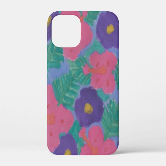 Funda De Case-Mate Para iPhone Flores tropicales de Hibiscus (Reverso )
