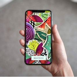 Funda Para iPhone 13 Flores tropicales dejan una huella cruda