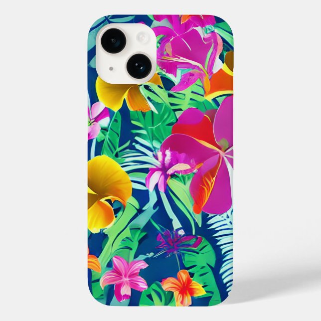 Funda De Case-Mate Para iPhone Flores Tropicales Exóticas Y Audaces (Reverso )