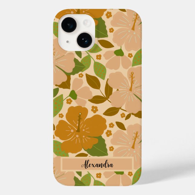 Funda De Case-Mate Para iPhone Flores tropicales Funda-mate iPhon personalizado (Reverso )