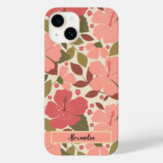 Funda Para iPhone 14 De Case-Mate Flores tropicales rosadas Funda-mate iPhon persona