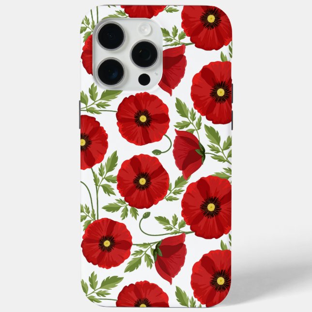 Funda De Case-Mate Para iPhone Flores veraniegas alegres con adormidera (Reverso )