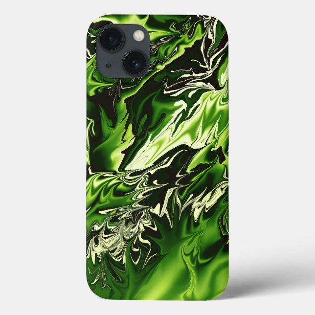 Funda De Case-Mate Para iPhone Flores verdes (Reverso)