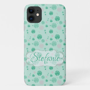 Funda Para iPhone 11 Flores verdes retro