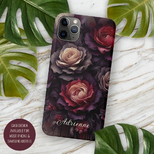 Funda Para iPhone 11 Pro Max Flores Victorianas Personalizadas de Rosas Góticas