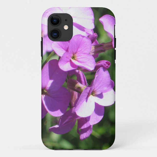 Funda De Case-Mate Para iPhone Flores violetas  (Reverso)
