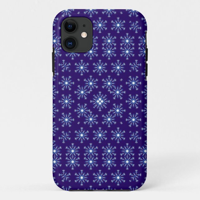 Funda De Case-Mate Para iPhone Flores violetas abstractas sin inconvenientes (Reverso)