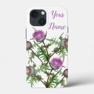 Funda Para iPhone 13 Mini flores violetas de cardo