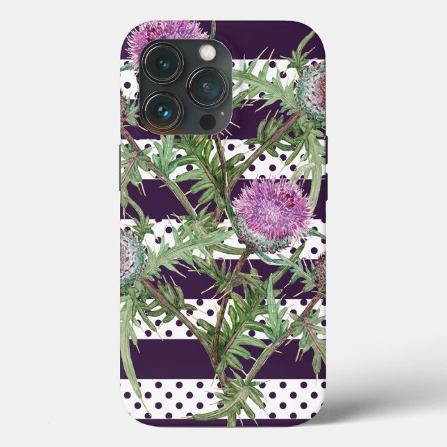 Funda De Case-Mate Para iPhone Flores violetas silvestres (Reverso )