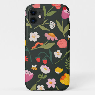 11 Flores y animales. Diseño de funda para iPhone