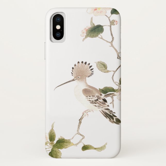 Funda De Case-Mate Para iPhone Flores y aves de primavera japonesas (Reverso)
