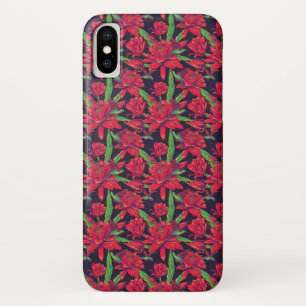Funda Para iPhone X Flores y colibríes