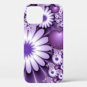 Funda Para iPhone 12 Pro Flores y Corazones Abstractos de Amor en Caída Fra