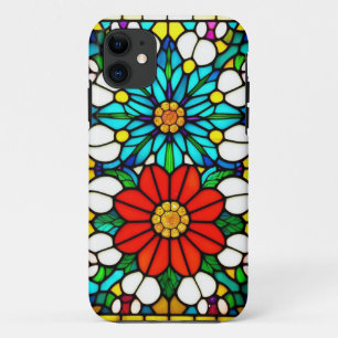 Funda Para iPhone 11 Flores y diseños geométricos vibrantes
