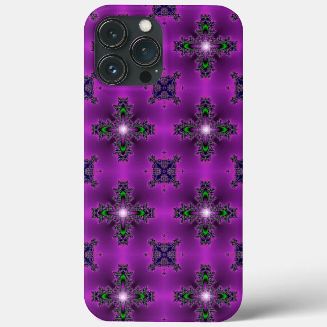 Funda De Case-Mate Para iPhone Flores y estrellas abstractas de Artdeco (Reverso )