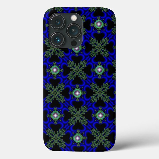 Funda De Case-Mate Para iPhone Flores y estrellas abstractas de Artdeco (Reverso )