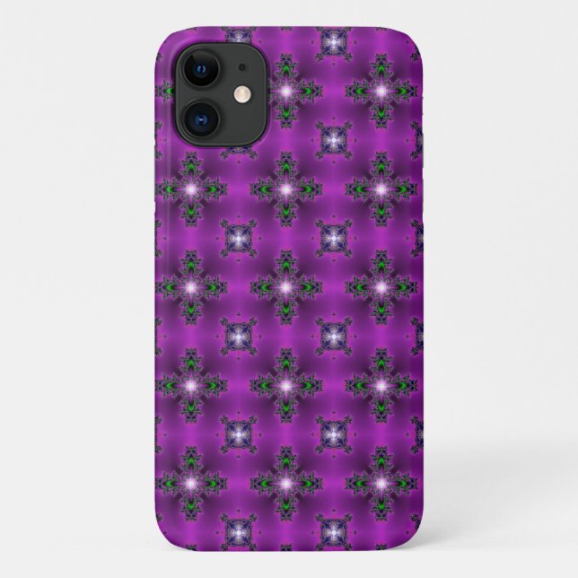 Funda De Case-Mate Para iPhone Flores y estrellas abstractas de Artdeco (Reverso)