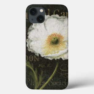 Funda Para iPhone 13 Flores y hojas blancos