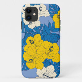 Funda Para iPhone 11 Flores y hojas de Hibiscus