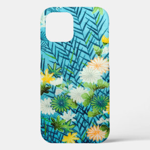 Funda Para iPhone 12 Flores y hojas, diseño japonés