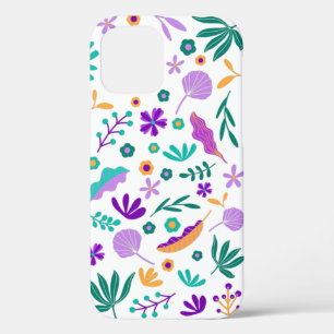 Funda Para iPhone 12 Pro Flores y hojas moderadas