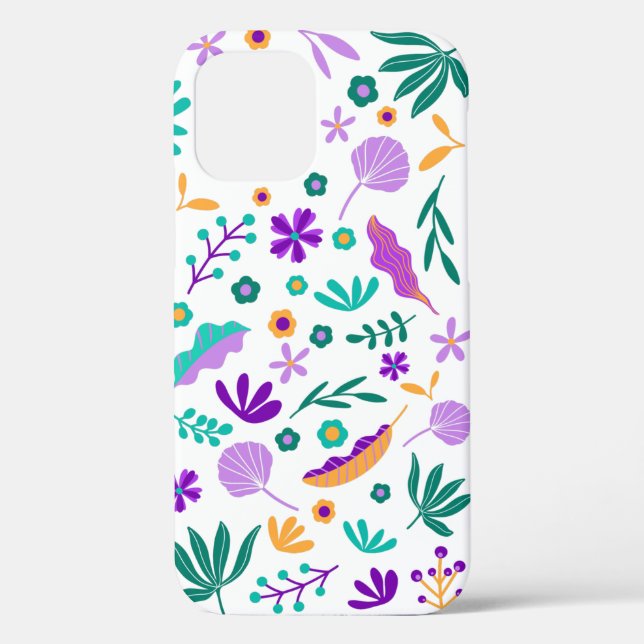 Funda De Case-Mate Para iPhone Flores y hojas moderadas (Reverso )