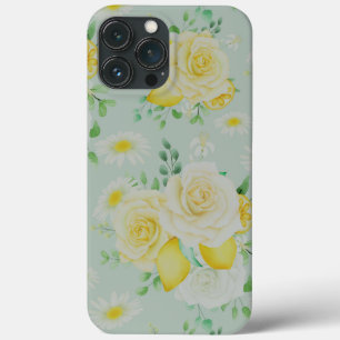Funda Para iPhone 13 Pro Max Flores Y Lemones De Cuta