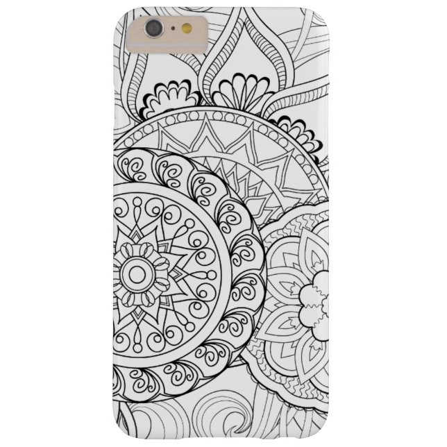 Funda De Case-Mate Para iPhone Flores y mandalas del Doodle (Reverso)