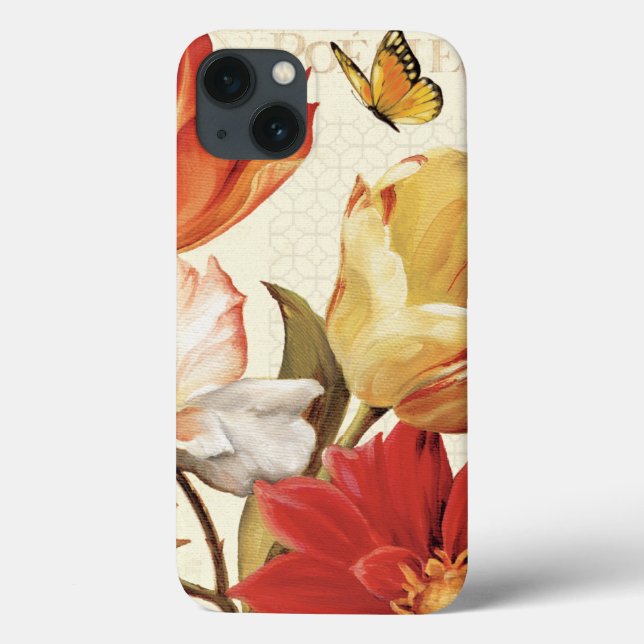 Funda De Case-Mate Para iPhone Flores y mariposas (Reverso)