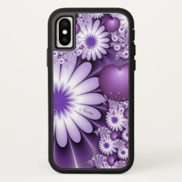 Funda Para iPhone 13 Flores y nombre del corazón abstractos de caída en