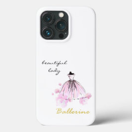 Funda Para iPhone 13 Pro flores y vestido elegantes y elegantes de color ro