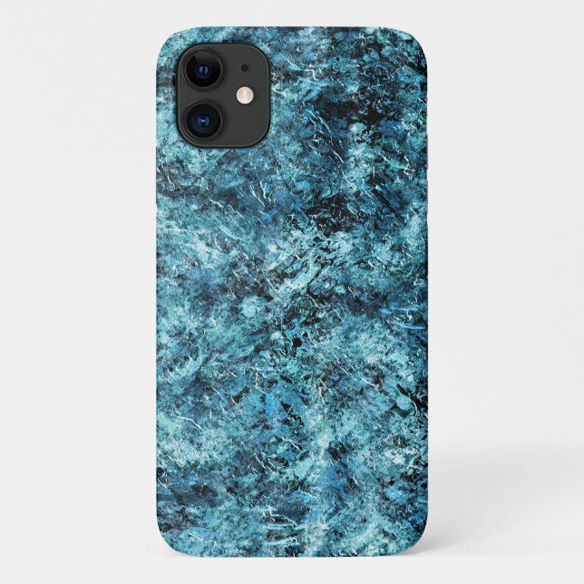 Funda De Case-Mate Para iPhone Floresta azul pauma nevasca ou vidro trincado (Reverso)